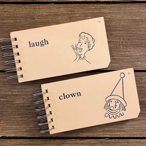 Word Flash Card Note Pads (laugh, clown)
