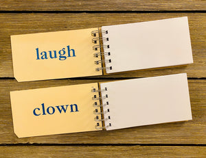 Word Flash Card Note Pads (laugh, clown)