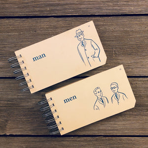 Word Flash Card Note Pads (man, men)