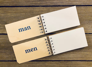 Word Flash Card Note Pads (man, men)