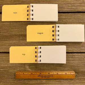 Mini Sight Word Flash Card Notepads - Toys, Wagon, Top