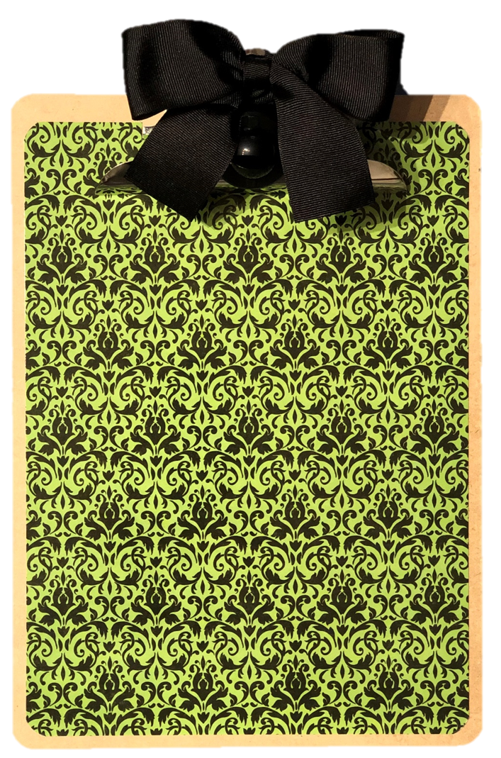 Green and Black Mini Damask